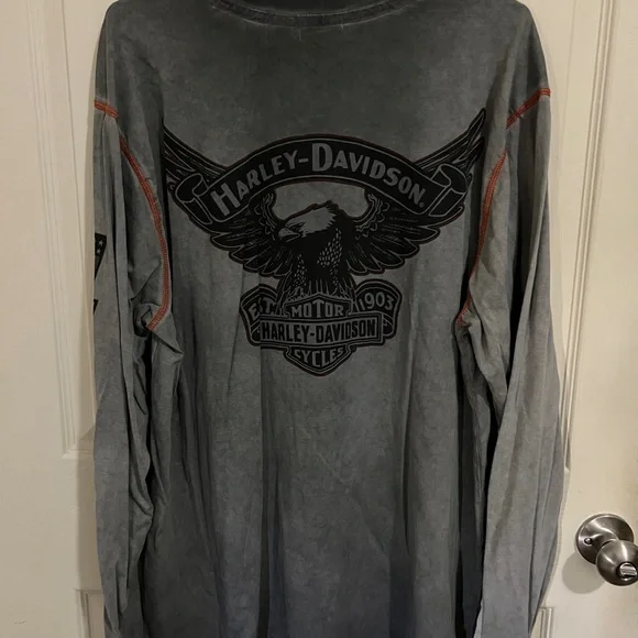 Harley-Davidson Orange and Black XL Tag - Picture 2 of 3